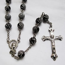 plastic beads rosary necklace